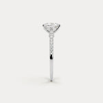 Melina丨Oval Cut Pave Solitaire 1CT Lab Grown Engagement Ring - Rings