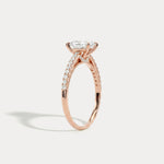 Melina丨Oval Cut Pave Solitaire 1CT Lab Grown Engagement Ring - Rings