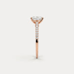 Melina丨Oval Cut Pave Solitaire 1CT Lab Grown Engagement Ring - Rings
