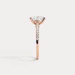 Melina丨Oval Cut Pave Solitaire 2CT Lab Grown Engagement Ring - Rings