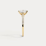 Melina丨Oval Cut Pave Solitaire 2CT Lab Grown Engagement Ring - Rings