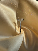 Melina丨Oval Cut Pave Solitaire 3CT Lab Grown Engagement Ring - Rings