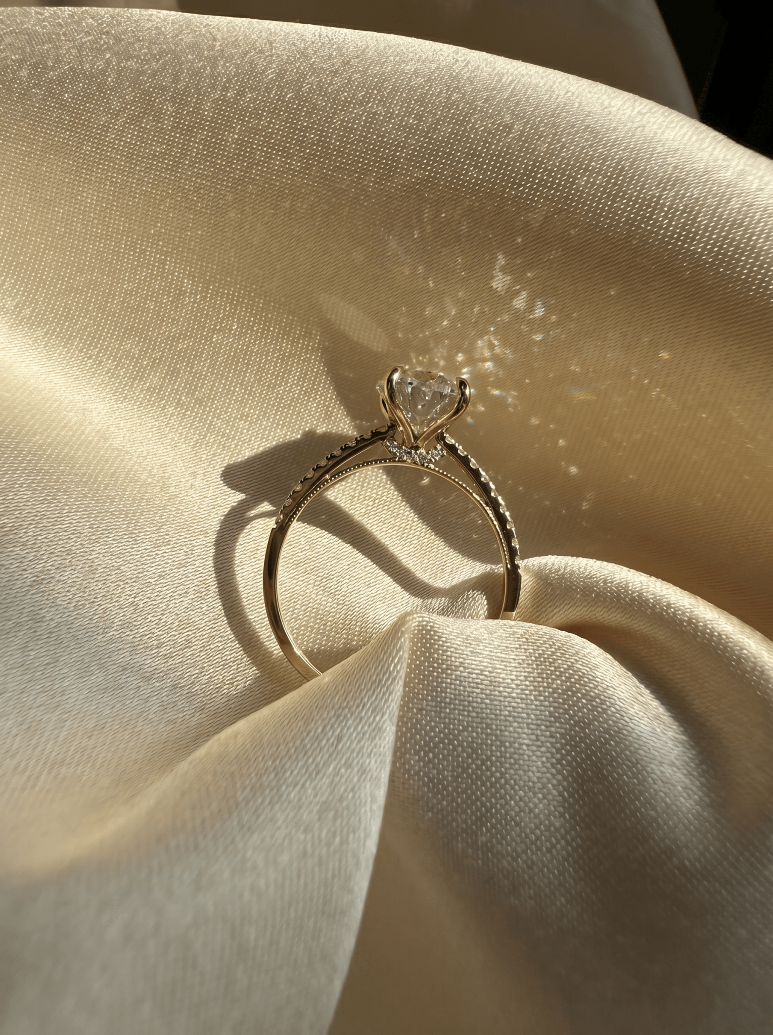 Melina丨Oval Cut Pave Solitaire 3CT Lab Grown Engagement Ring - Rings