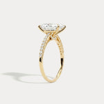 Melina丨Oval Cut Pave Solitaire 3CT Lab Grown Engagement Ring - Rings