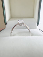 Suri丨Emerald Cut Solitaire Pave 1CT Lab Grown Engagement Ring - Rings