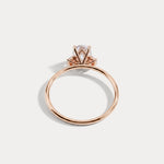 Olivia丨1CT Three-Stone Lotus-Inspired Lab-grown Diamond Engagement Ring - Rings