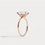 Olivia丨3CT Three-Stone Lotus-Inspired Lab-grown Diamond Engagement Ring - Rings