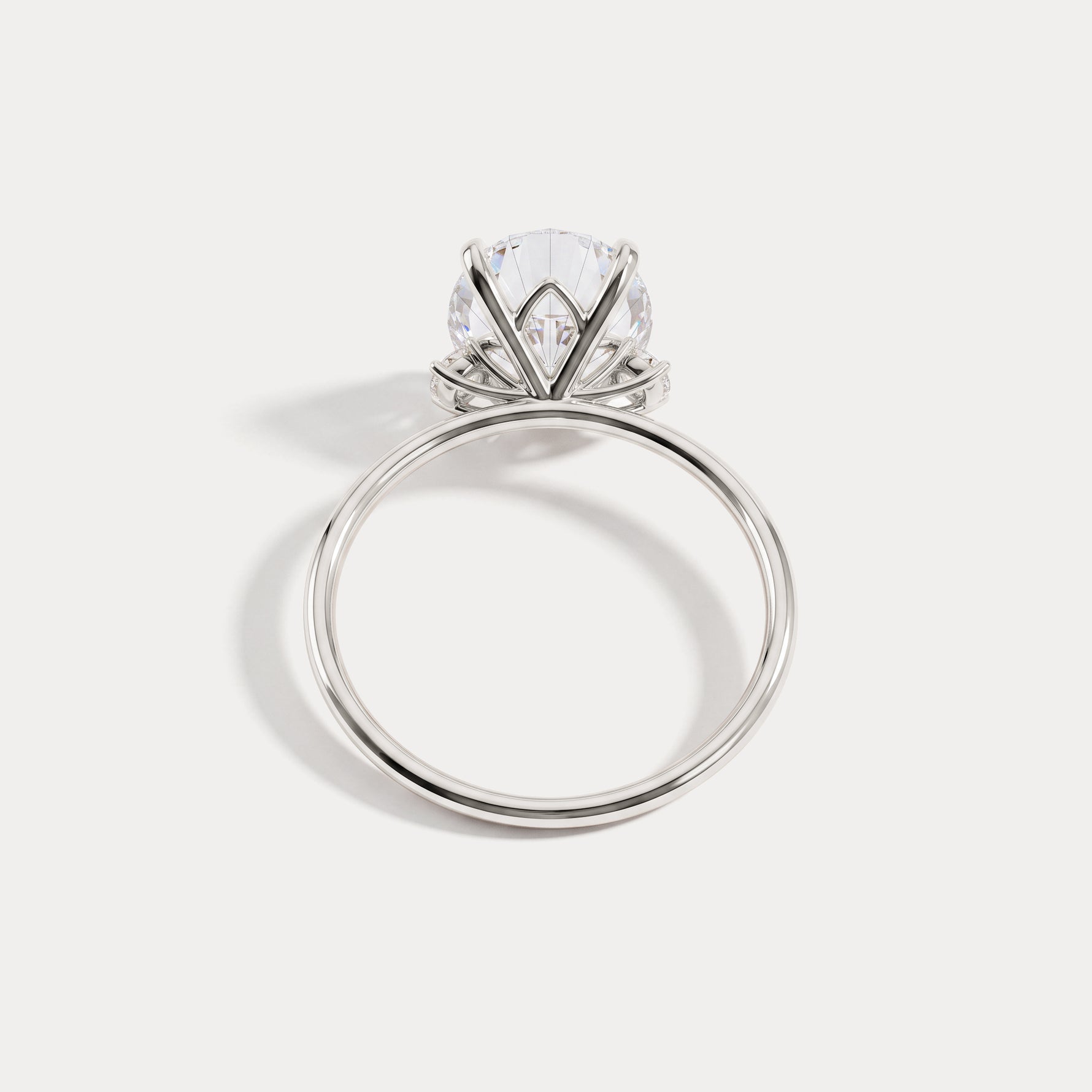 Olivia丨3CT Three-Stone Lotus-Inspired Lab-grown Diamond Engagement Ring - Rings