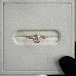 Minimalist Lab Diamond Bezel Solitaire Ring In 14K Solid Gold/Platinum - Rings