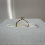 Minimalist Lab Diamond Bezel Solitaire Ring In 14K Solid Gold/Platinum - Rings