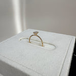 Minimalist Lab Diamond Bezel Solitaire Ring In 14K Solid Gold/Platinum - Rings