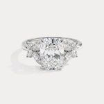 Lettice丨Elongated Cushion Lab Diamond Butterfly Cluster Engagement Ring - Rings