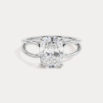 Agatha丨Elongated Cushion Lab Diamond Open Gallery Solitaire Engagement Ring - Rings