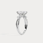 Georgia丨Elongated Cushion Cut Lab Diamond Intertwined Vine Engagement Ring - Rings