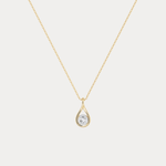 Lab - Diamond Teardrop Pendant Necklace - Necklaces