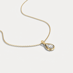 Lab - Diamond Teardrop Pendant Necklace - Necklaces
