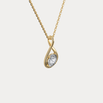 Lab - Diamond Teardrop Pendant Necklace - Necklaces