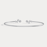 Bubble Lab - Grown Diamond Open Cuff Bangle in 14K Gold/Platinum - Bracelets