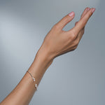 Bubble Lab - Grown Diamond Open Cuff Bangle in 14K Gold/Platinum - Bracelets