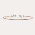 Bubble Lab - Grown Diamond Open Cuff Bangle in 14K Gold/Platinum - Bracelets