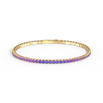 Lab - Grown Sapphire Flexible Bangle Bracelet in 14K Yellow Gold - Bracelets