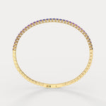Lab - Grown Sapphire Flexible Bangle Bracelet in 14K Yellow Gold - Bracelets