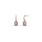 1CTW Emerald Cut Lab Grown Diamond Drop Earring - Earrings