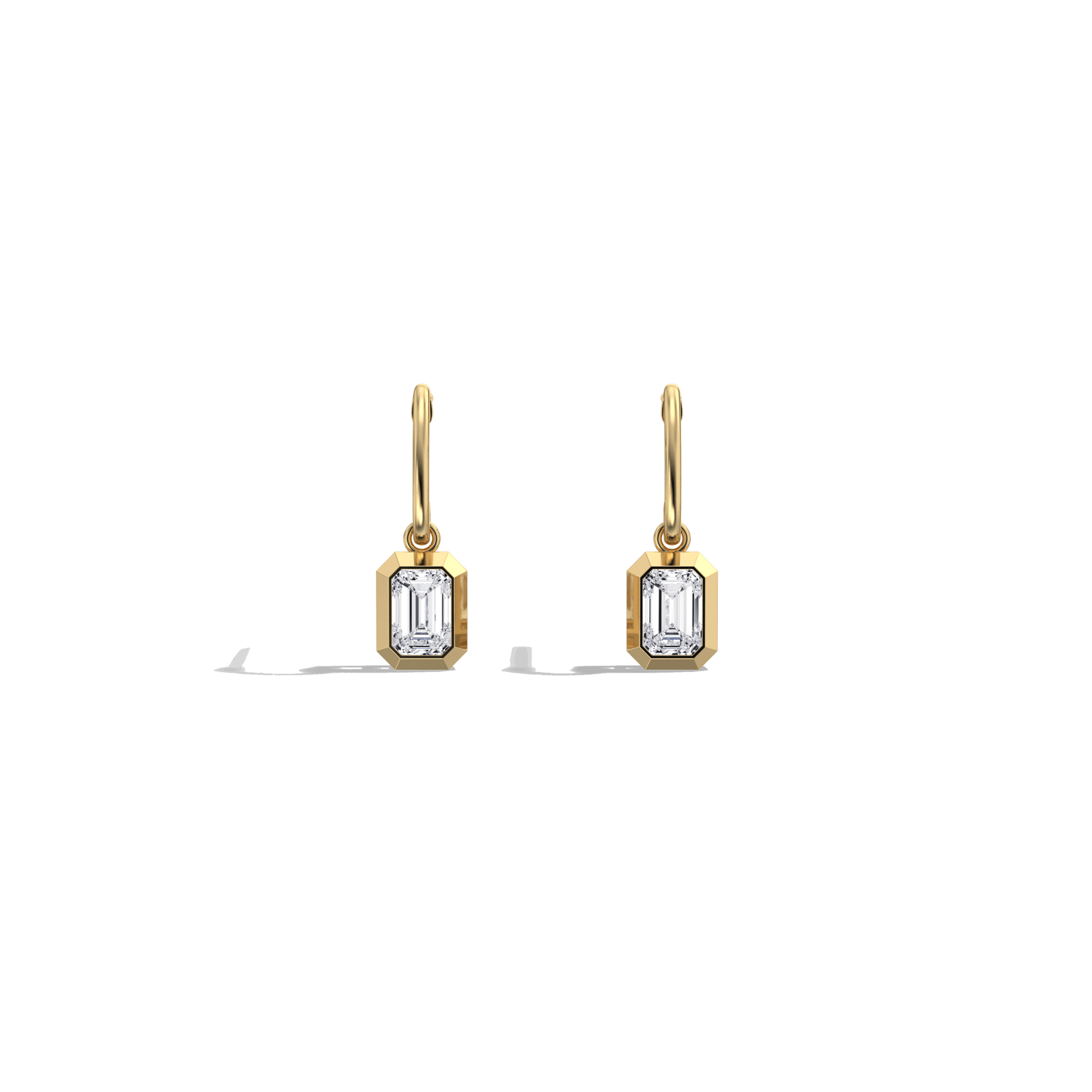 1CTW Emerald Cut Lab Grown Diamond Drop Earring - Earrings