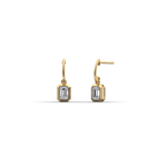 1CTW Emerald Cut Lab Grown Diamond Drop Earring - Earrings