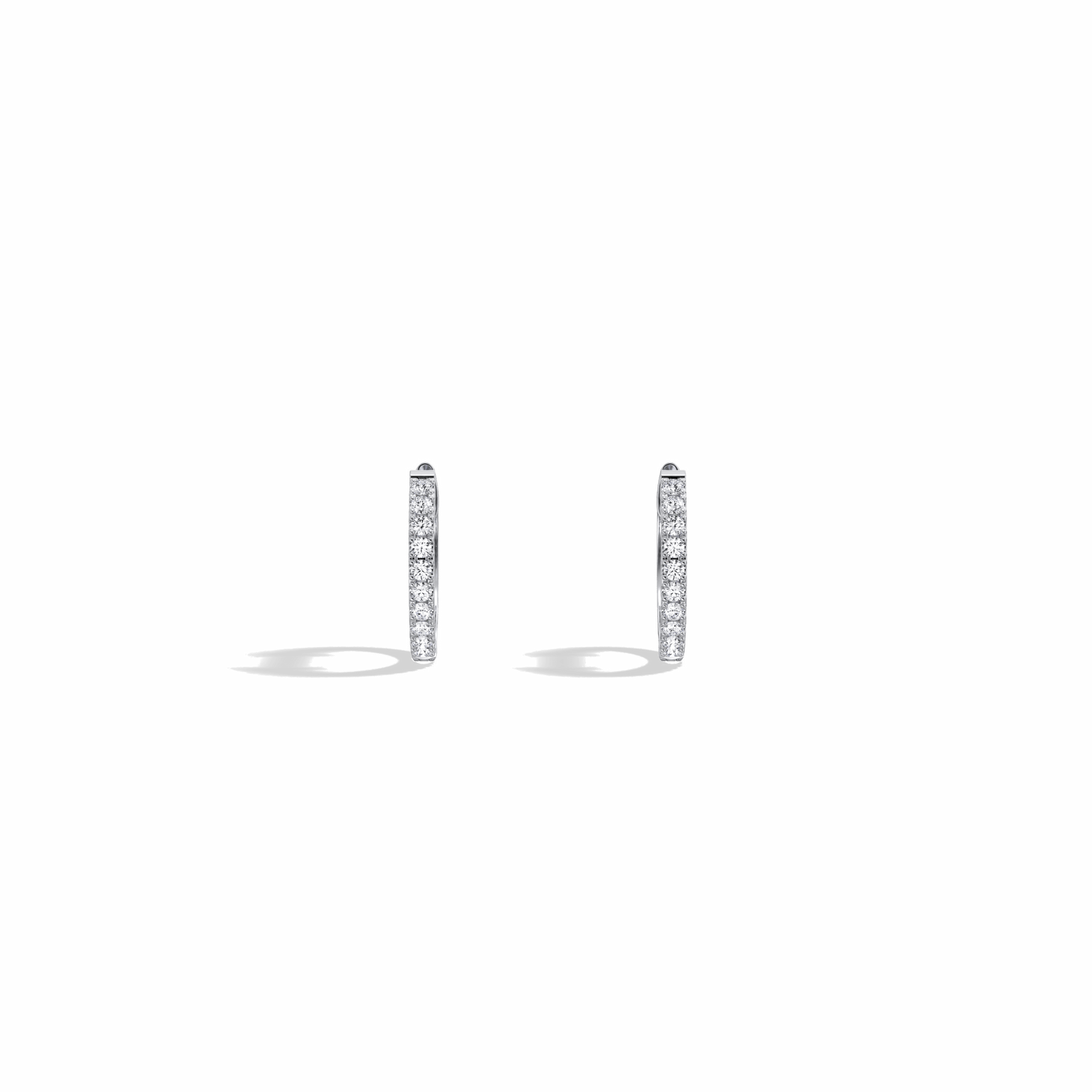 0.17CTW Lab Grown Diamond Hoop Earrings - 