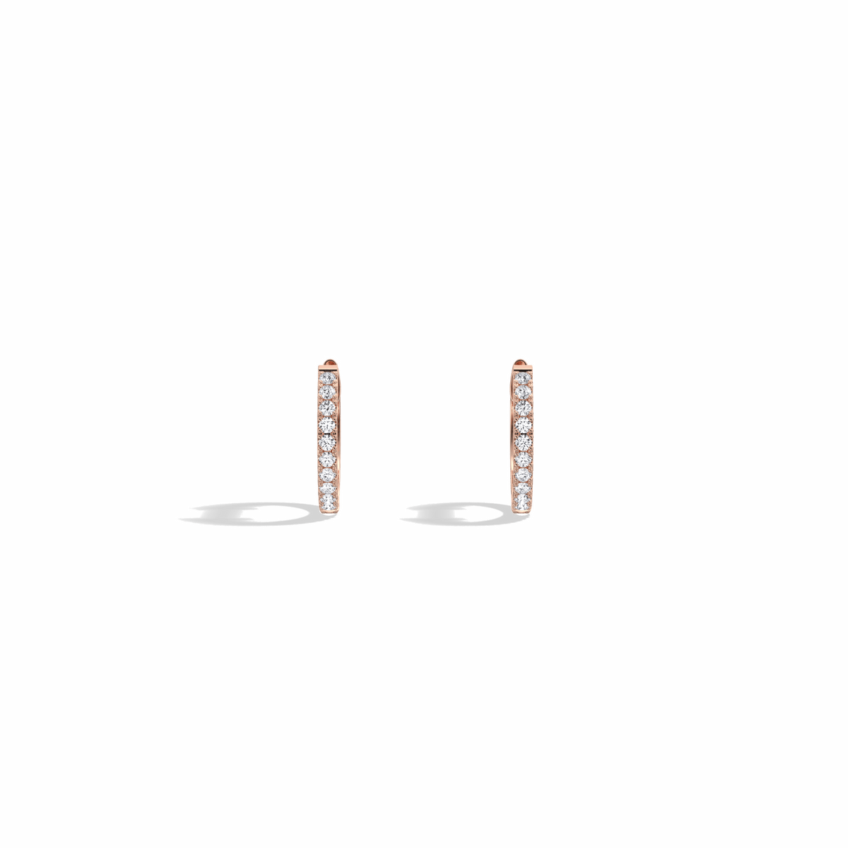 0.17CTW Lab Grown Diamond Hoop Earrings - 