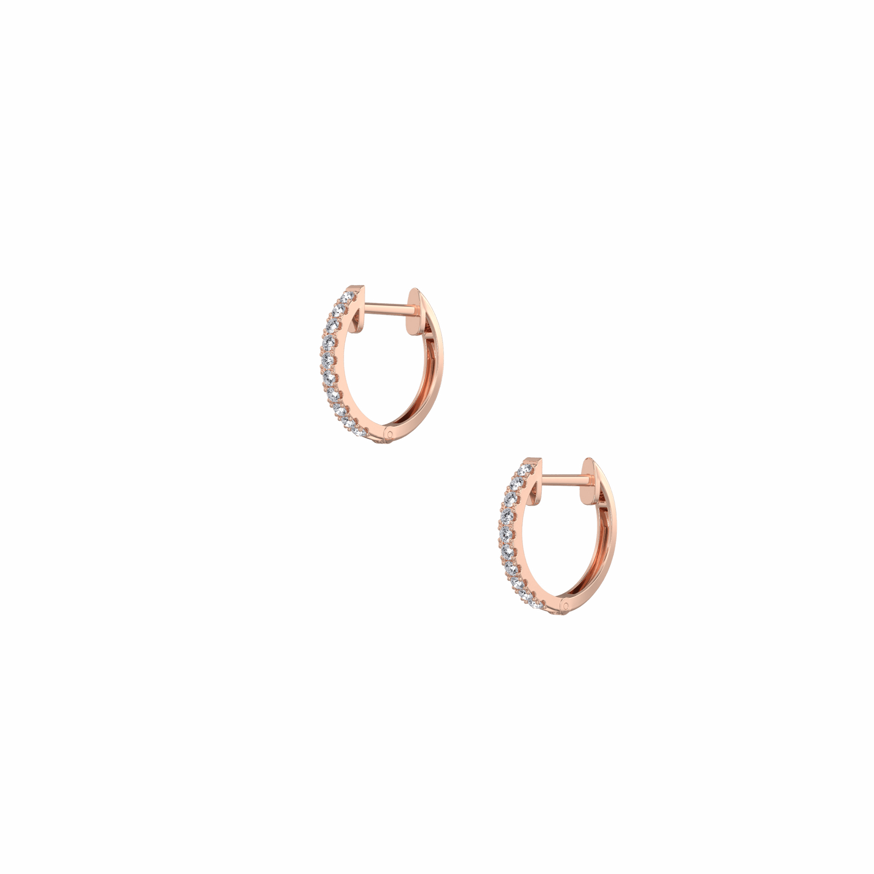 0.17CTW Lab Grown Diamond Hoop Earrings - 