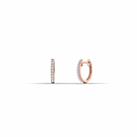 0.17CTW Lab Grown Diamond Hoop Earrings - 