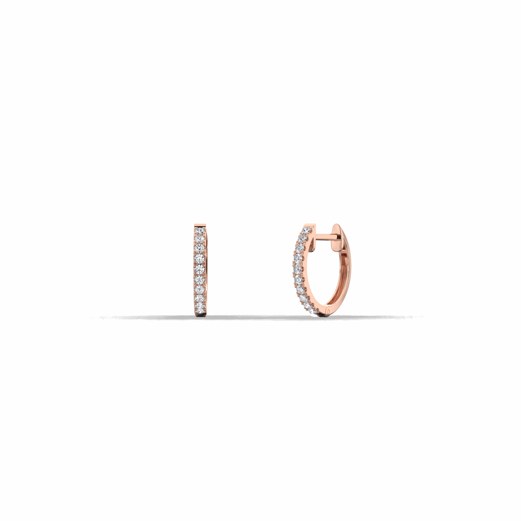 0.17CTW Lab Grown Diamond Hoop Earrings - 
