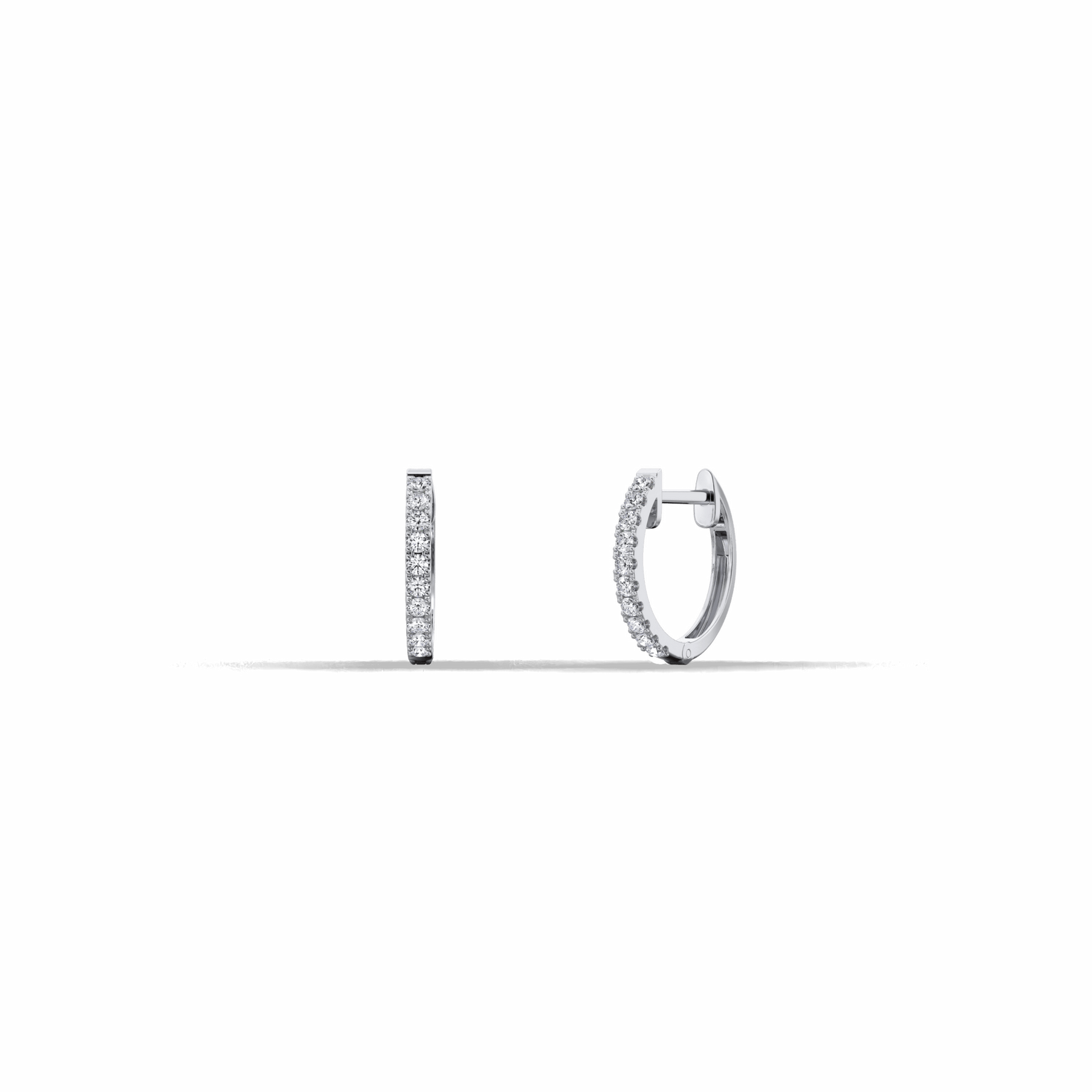 0.17CTW Lab Grown Diamond Hoop Earrings - 