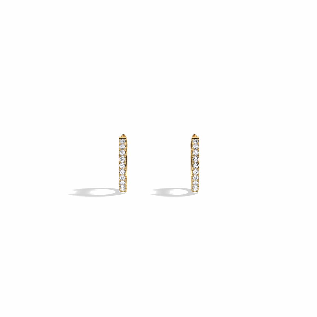 0.17CTW Lab Grown Diamond Hoop Earrings - 