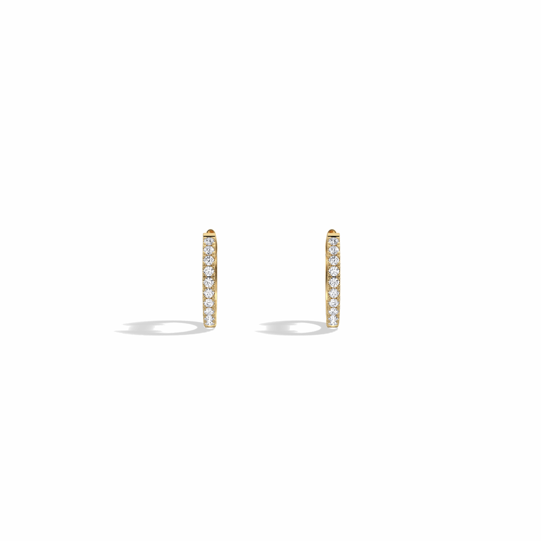 0.17CTW Lab Grown Diamond Hoop Earrings - 