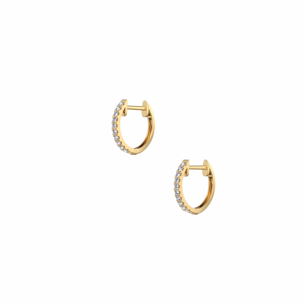 0.17CTW Lab Grown Diamond Hoop Earrings - 