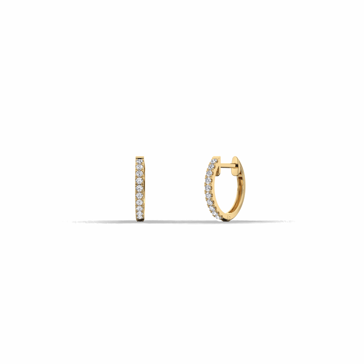 0.17CTW Lab Grown Diamond Hoop Earrings - 
