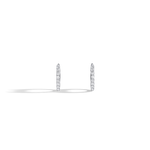 0.25CTW Lab Diamond U Prong Hoop Earrings In 14K Solid Gold/Platinum - 