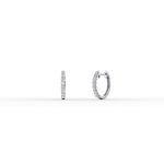 0.25CTW Lab Diamond U Prong Hoop Earrings In 14K Solid Gold/Platinum - 