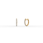 0.36CTW Lab Diamond U Prong Huggies In 14K Solid Gold - 