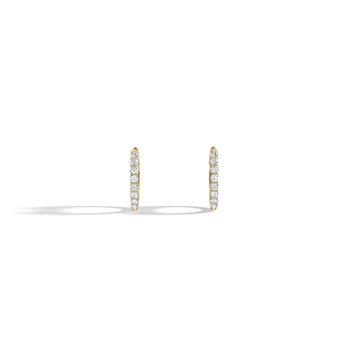 0.36CTW Lab Diamond U Prong Huggies In 14K Solid Gold - 