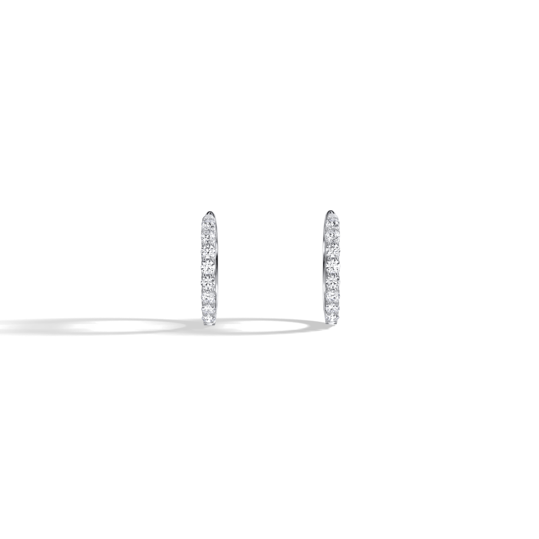 0.36CTW Lab Diamond U Prong Huggies In 14K Solid Gold - 