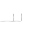 0.36CTW Lab Diamond U Prong Huggies In 14K Solid Gold - 