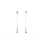 14K Solid Gold Dazzling Drop Earring With Lab Diamond - 