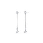 14K Solid Gold Dazzling Drop Earring With Lab Diamond - 