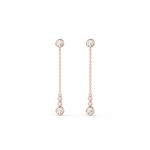 14K Solid Gold Dazzling Drop Earring With Lab Diamond - 