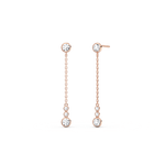 14K Solid Gold Dazzling Drop Earring With Lab Diamond - 