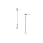 14K Solid Gold Dazzling Drop Earring With Lab Diamond - 